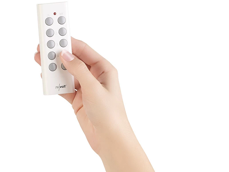 Revolt Funksteckdosenleiste:5-fach-Funk-Steckdosenleiste, Einzeln Schaltbar, Fernbedienung, 2300 W – Bild 6