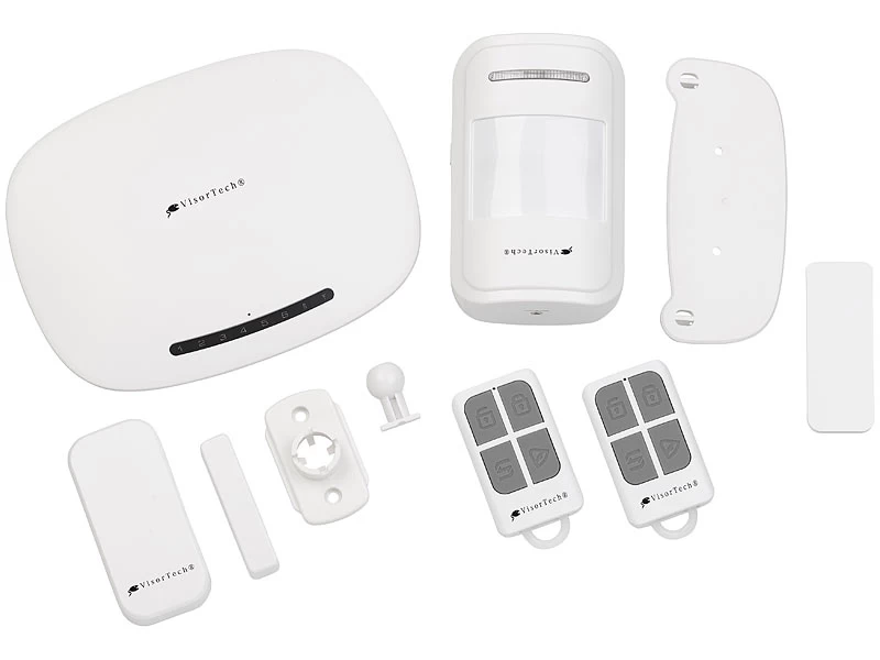 VisorTech Kabellose Alarmanlage:GSM-Alarmanlage Mit Funk- & Handynetz-Anbindung, App Für Android & IOS – Bild 5