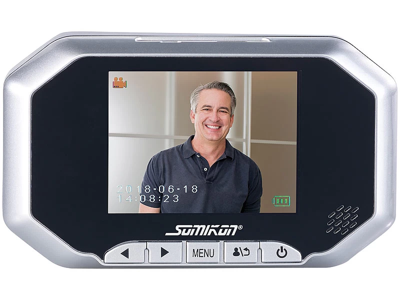 Somikon Digitale Türspion-Kamera Mit 8,9-cm-Display, PIR, Aufnahme, Nachtsicht – Bild 9