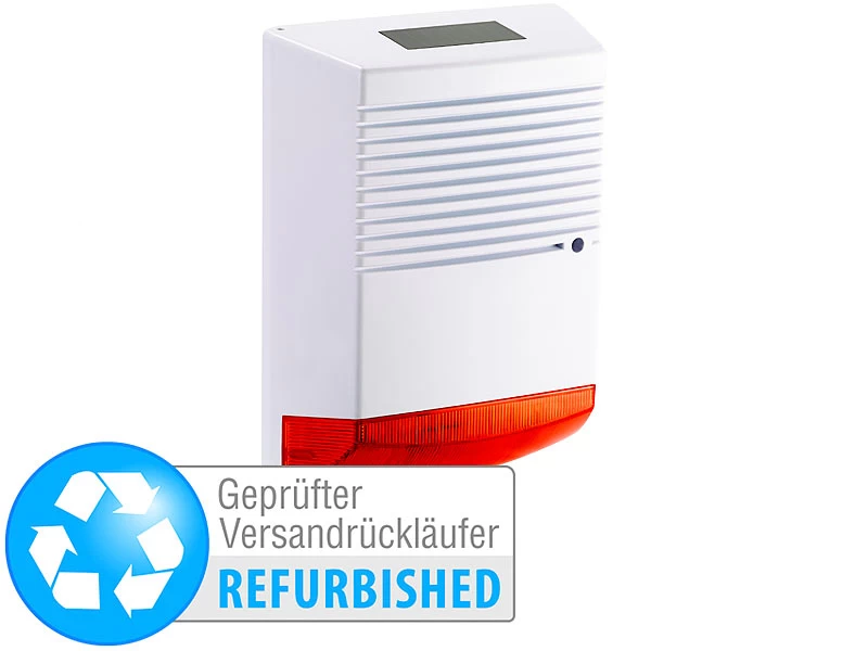 VisorTech Alarmanlage Attrappe LED:Alarmsirenen Attrappe Mit Solar & Blinklicht, IP44 (Versandrückläufer)