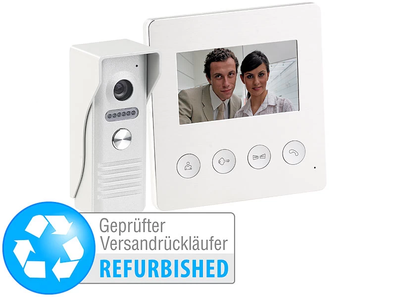 Somikon Video Türklingel:Video-Türsprechanlage Mit Farbdisplay, LED-Licht (Versandrückläufer) – Bild 2