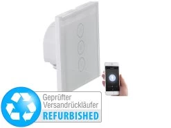 Luminea Home Control Lichtschalter Dimmer LED:Touch-Lichtschalter & Dimmer, Versandrückläufer
