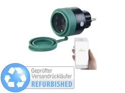 Luminea Home Control Outdoor-WLAN-Mini-Steckdose, Für Alexa, Versandrückläufer