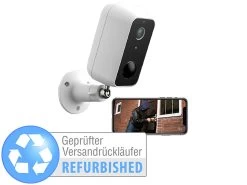 VisorTech Überwachungskamera App:Outdoor-IP-Überwachungskamera, Full HD, WLAN, Versandrückläufer