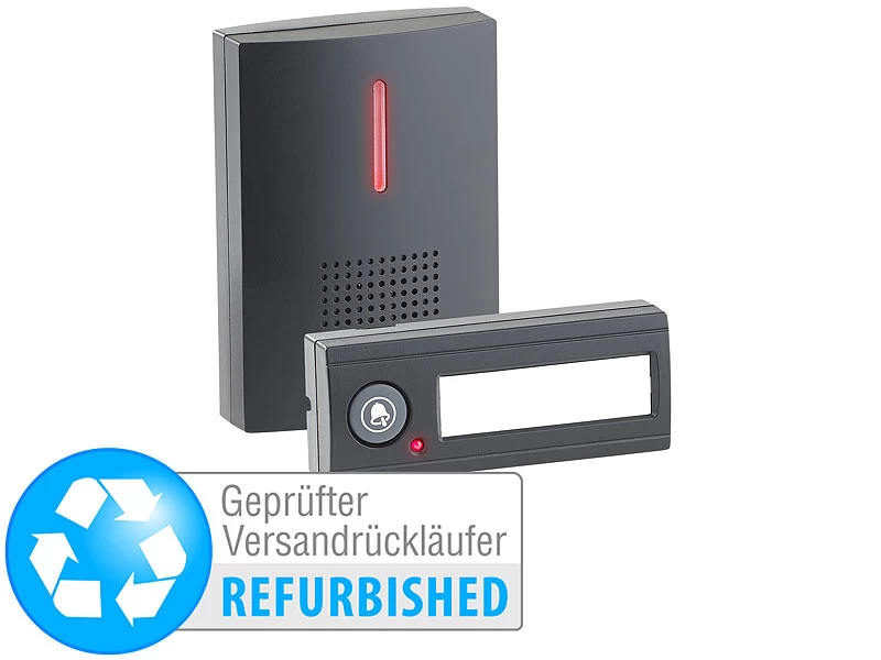 CASAcontrol Tür Funkklingel:Funk-Türklingel, Licht- & Ton-Signal, Versandrückläufer