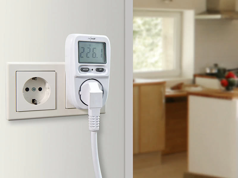 Revolt Energiekostenmessgerät:4er-Set Digitale Energiekosten-Messer & Stromverbrauchs-Zähler – Bild 3