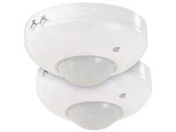 Revolt Bewegungsmelder Innen:2er-Set 360°-PIR-Bewegungsmelder Mit Timer, Für Wand Und Decke