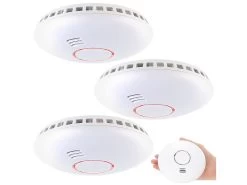 VisorTech Hitzemelder:Vernetzbarer Funk-Hitze- Und Rauchwarnmelder RWM-460.f, 85 DB, 3er-Set