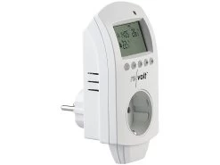 Revolt Stecker-Thermostat:2er-Set Digitale Steckdosen-Thermostate Für Klimageräte, 3.680 Watt