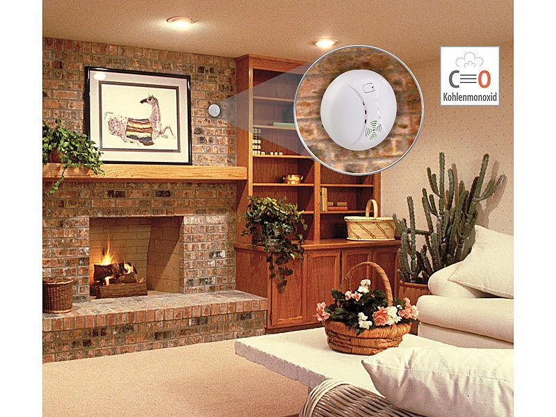 VisorTech Kohlenmonoxid Alarm:5er-Set Kohlenmonoxid-Melder Mit Batterie, DIN EN 50291-1, 85 DB – Bild 3