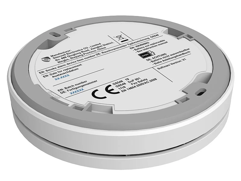 VisorTech Rauchmelder VdS 10 Jahre:Fotoelektrischer Rauchmelder, 10-J.-Batterie, VDS, Red Dot, Superslim – Bild 5