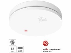 VisorTech Rauchmelder VdS 10 Jahre:Fotoelektrischer Rauchmelder, 10-J.-Batterie, VDS, Red Dot, Superslim