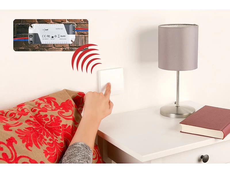 Revolt Funkempfänger Rolladen:2er-Set Funk-Empfänger KFS-200.rc, Amazon Alexa & Google Assistant – Bild 13