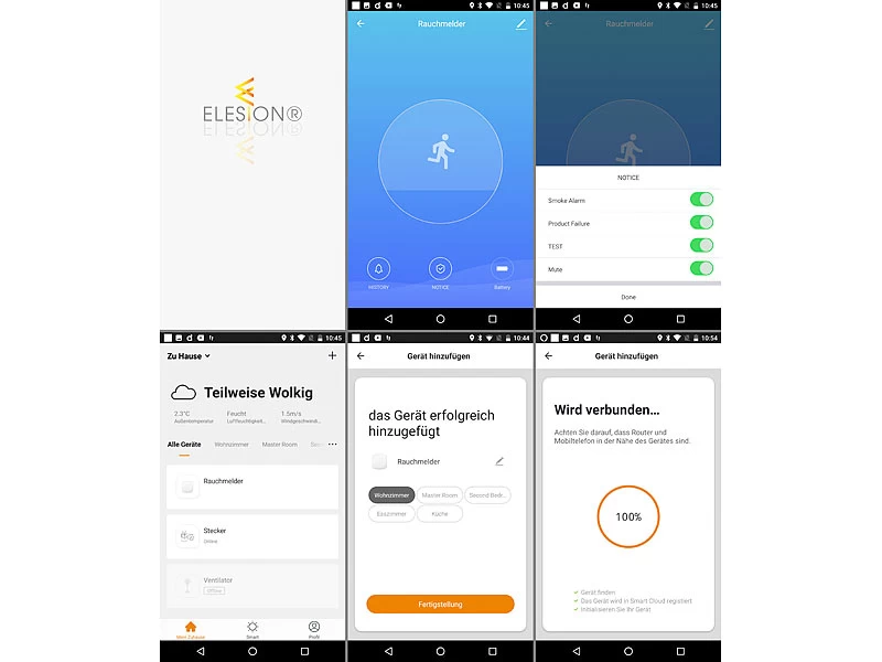 VisorTech Rauchmelder WiFi:WLAN-Rauch- Und Hitzemelder Mit Weltweiter App-Benachrichtigung â Bild 6