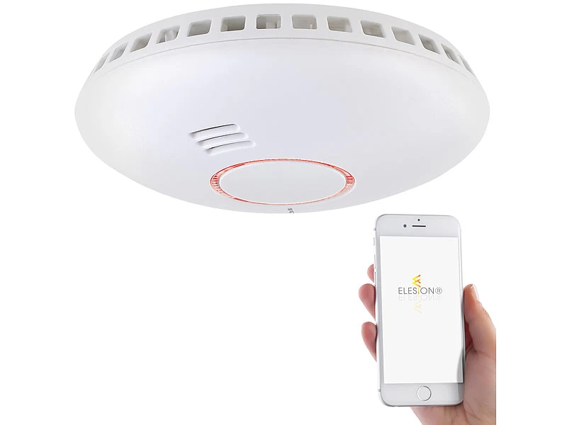 VisorTech Rauchmelder WiFi:WLAN-Rauch- Und Hitzemelder Mit Weltweiter App-Benachrichtigung â Bild 2