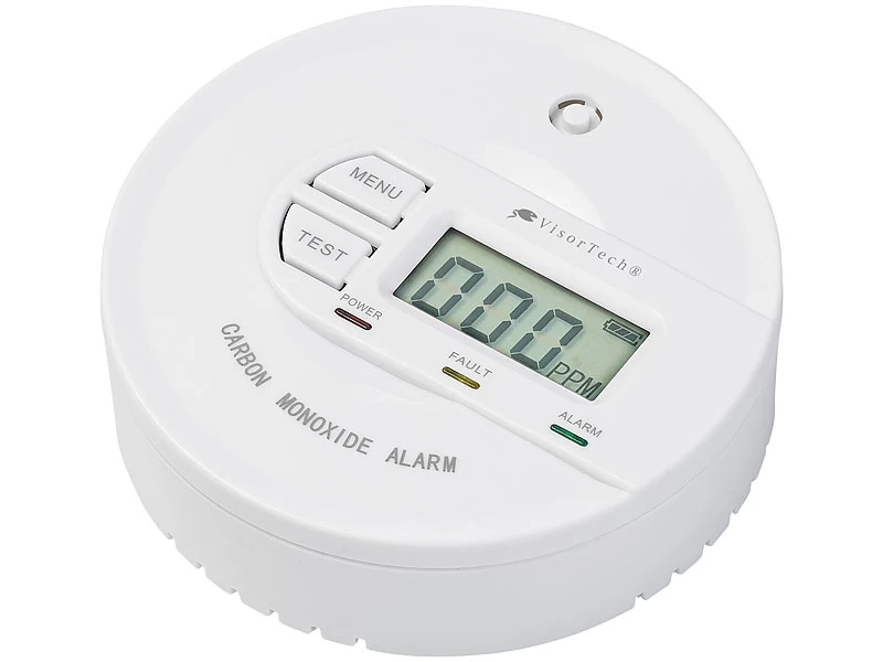 VisorTech CO Melder:Kohlenmonoxid-Melder Mit 10-Jahres-Sensor & Display, 85 DB, EN 50291 – Bild 6