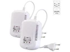 VisorTech Gasmelder Propan:2er-Set Multi-Gasmelder Für Haushaltsübliche Gase, Mit 3 LEDs, 85 DB