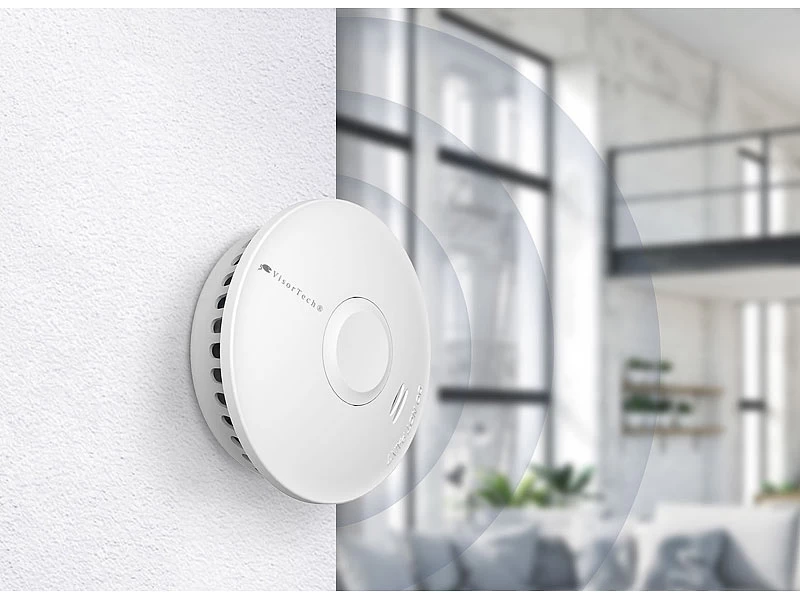 VisorTech Feuermelder Funk:3er-Set Vernetzbare Funk-Rauchmelder, 85 DB, VdS, 10-J.-Batterie – Bild 10