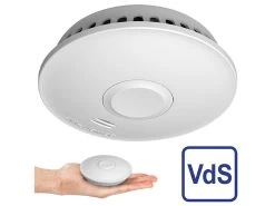VisorTech Rauchmelder Koppelbar:Vernetzbarer Funk-Rauchmelder, 85 DB, VdS-zertifiziert, 10-J.-Batterie