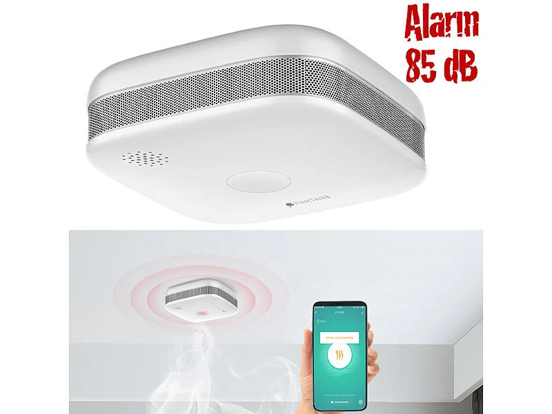 VisorTech Rauchwarnmelder:5er-Set WLAN-Design-Rauchmelder Mit Weltweiter App-Benachrichtigung – Bild 10