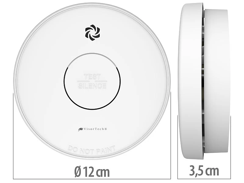 VisorTech Rauchmelder Vernetzbar:3er-Set Drahtlos Vernetzbare Funk-Rauchwarnmelder, 85 DB – Bild 5