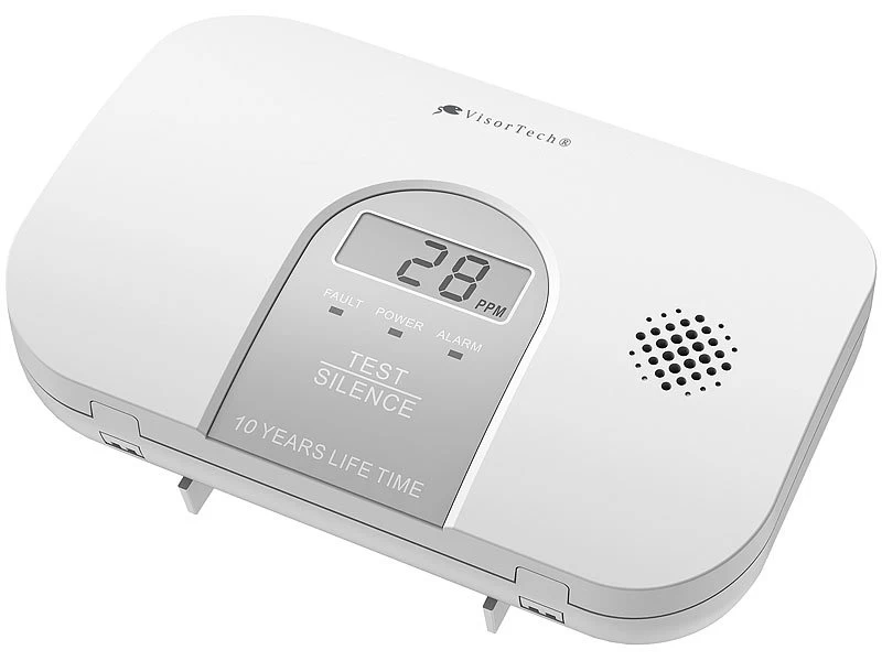 VisorTech CO Messgerät:Kohlenmonoxid-Melder, 10-Jahres-Sensor, Display, 85 DB, EN 50291 – Bild 7
