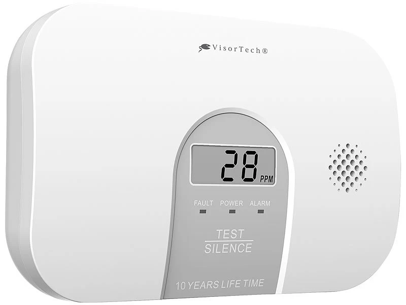 VisorTech CO Messgerät:Kohlenmonoxid-Melder, 10-Jahres-Sensor, Display, 85 DB, EN 50291 – Bild 3