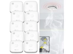 VisorTech Funkbrandmelder:10er-Set Drahtlos Vernetzbare Funk-Rauchwarnmelder, 5-Jahres-Batterie