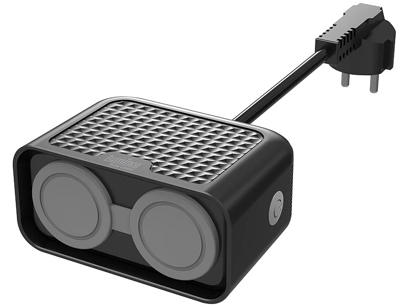 Luminea Home Control Aussensteckdose:Outdoor-WLAN-2-fach-Steckdose Komp. Zu Amazon Alexa & Google Assistant – Bild 6