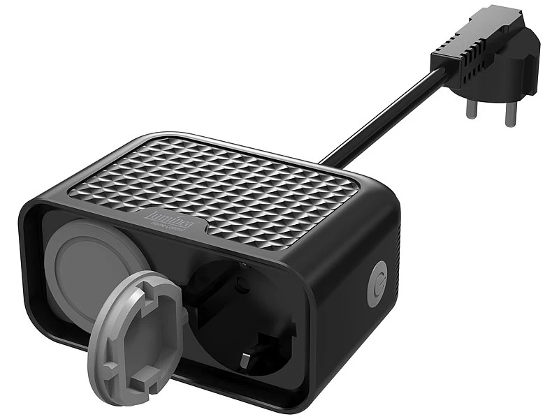 Luminea Home Control Aussensteckdose:Outdoor-WLAN-2-fach-Steckdose Komp. Zu Amazon Alexa & Google Assistant – Bild 4