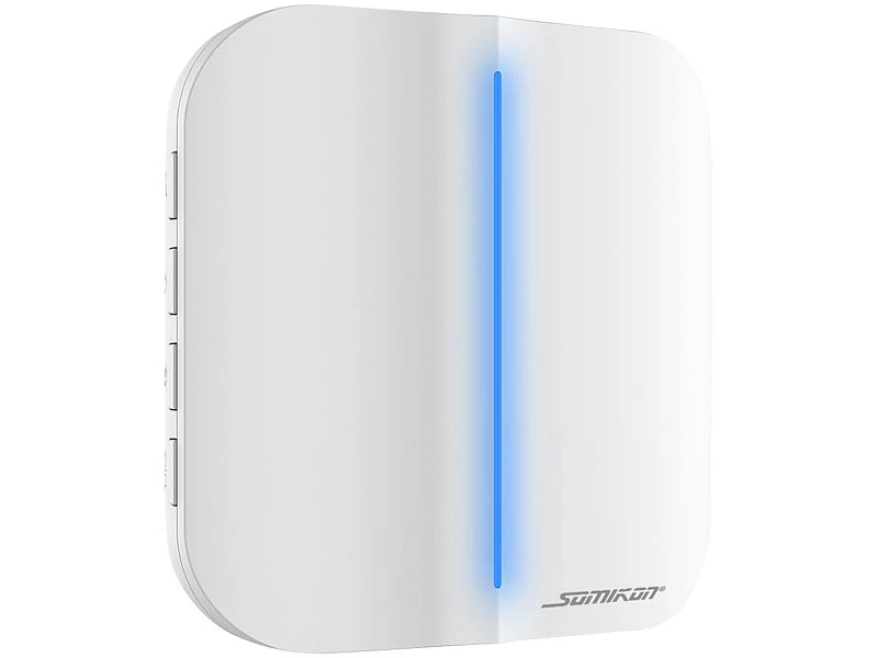Somikon Klingel:WLAN-Steckdosen-Empfänger & Kinetischer Klingelknopf, App, 100m, 80dB – Bild 13