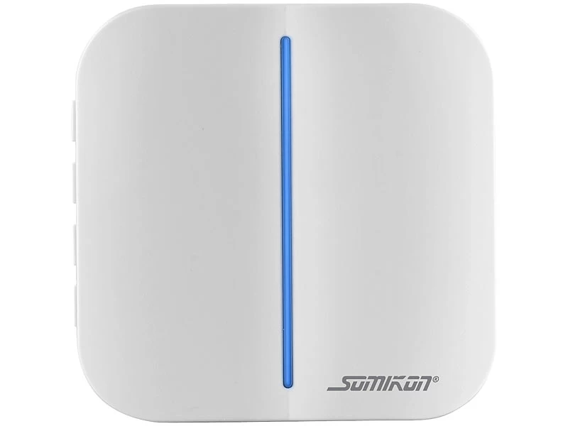 Somikon Klingel:WLAN-Steckdosen-Empfänger & Kinetischer Klingelknopf, App, 100m, 80dB – Bild 15