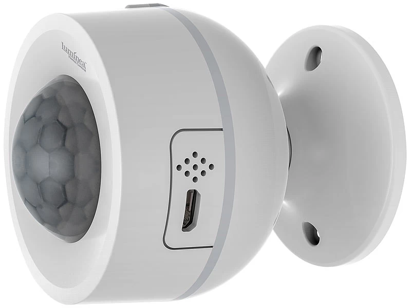 Luminea Home Control Temperaturfühler:3in1-WLAN-PIR-Bewegungsmelder, Temperatur- & Luftfeuchtigkeits-Sensor – Bild 10