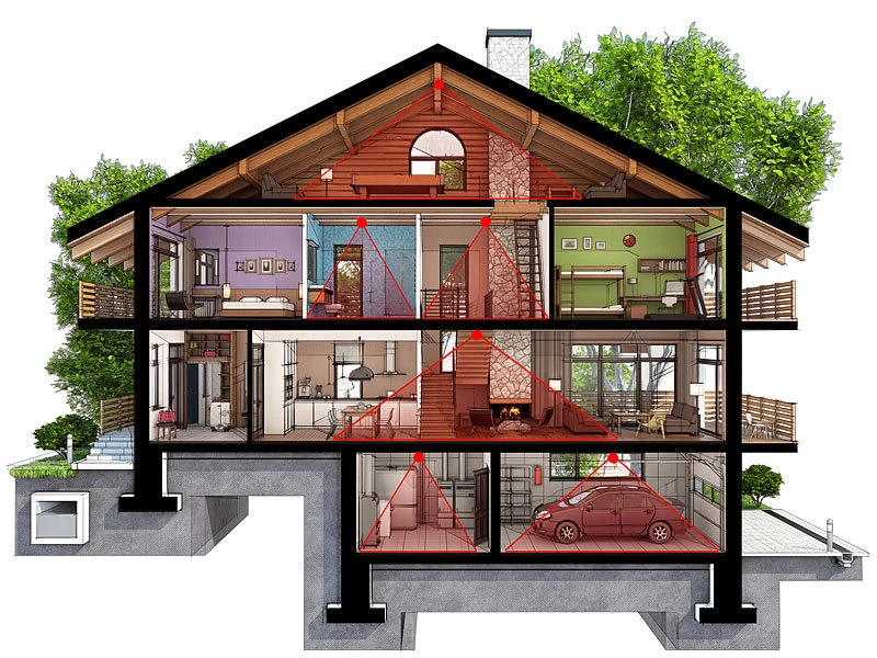 Luminea Home Control WLAN Thermostat:2er-Set WLAN-Bewegungsmelder, Temperatur- & Luftfeuchtigkeits-Sensor – Bild 4
