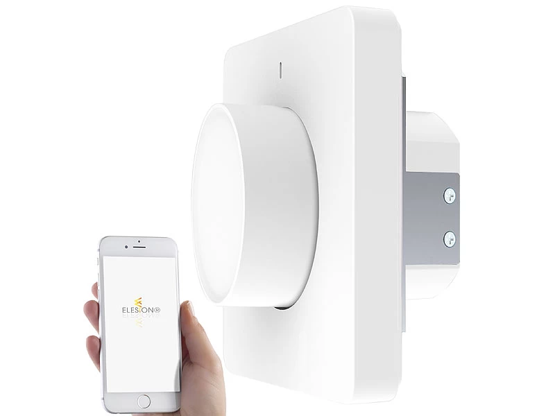 Luminea Home Control Alexa Dimmer-Schalter:4er WLAN-Lichtschalter & Dimmer Mit Dreh-/Drück-Funktion Und App – Bild 15