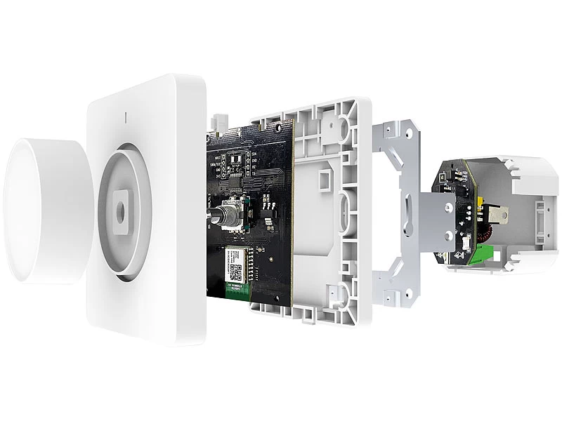 Luminea Home Control Alexa Dimmer-Schalter:4er WLAN-Lichtschalter & Dimmer Mit Dreh-/Drück-Funktion Und App – Bild 5