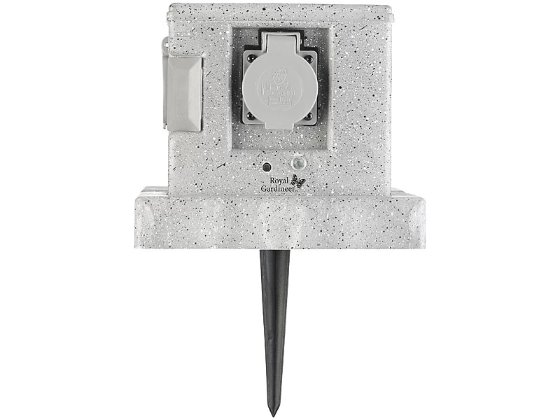 Royal Gardineer Steckdosenstein:4-fach-WLAN-Garten-Steckdose, App, Sprachbefehl, 16 A, 3.680 W, IP44 – Bild 8