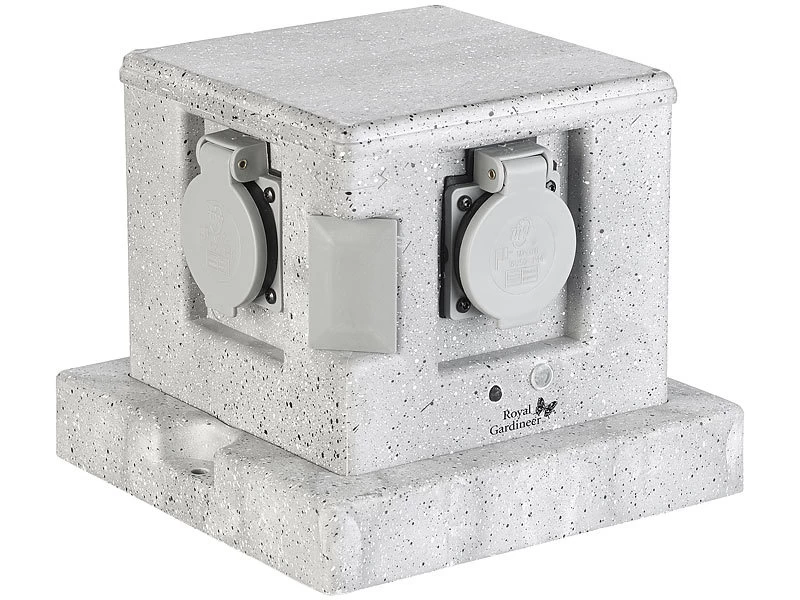 Royal Gardineer Steckdosenstein:4-fach-WLAN-Garten-Steckdose, App, Sprachbefehl, 16 A, 3.680 W, IP44 – Bild 12