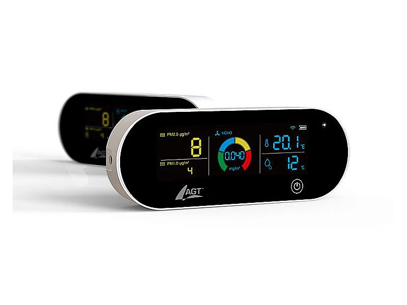 AGT Luftmesser:5in1-Akku-Luftqualitätsmesser, HCHO, PM1/2,5, Temperatur U.v.m., App – Bild 12
