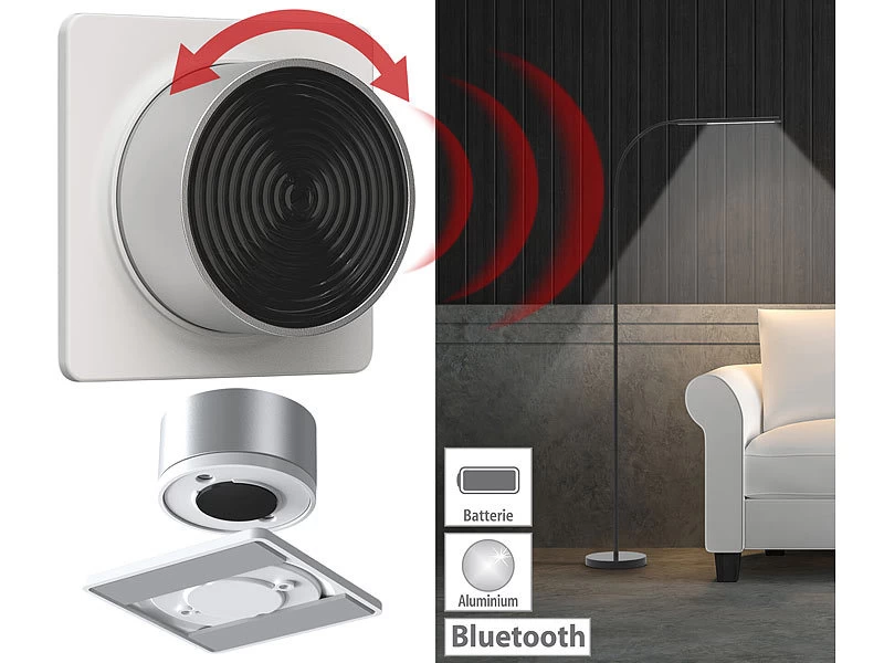 Luminea Home Control Funkdimmer:4er-Set Mobile Lichtschalter & Dimmer Für Lampen LAV-165/175.rgbw – Bild 10