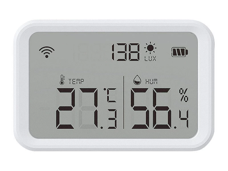 Luminea Home Control WLAN Temperatursensor:3in1-WLAN-Sensor Für Temperatur, Luftfeuchtigkeit Und Helligkeit, App – Bild 11