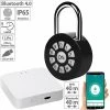 Xcase WLAN Schloss:Metall-Vorhängeschloss Mit WLAN-Gateway, App, Bluetooth, IP65