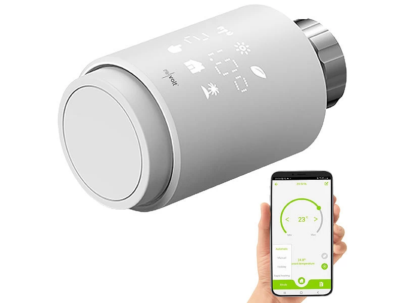 Revolt Heizungsthermostate:6er-Set Programmierbare Heizkörper-Thermostate Mit WLAN-Gateway & App – Bild 10