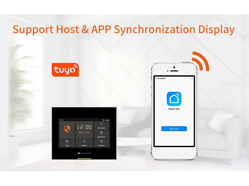 VisorTech Alarmanlage Sets:10-tlg. Funk-Alarmanlage: 7 Sensoren, 2 Fernbedienungen, GSM, WLAN App – Bild 9