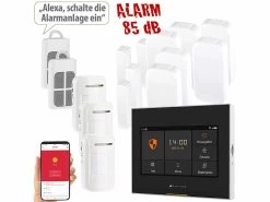 VisorTech Alarmsystem:14-tlg. Funk-Alarmanlage: 11 Sensoren, 2 Fernbedienungen, GSM WLAN App