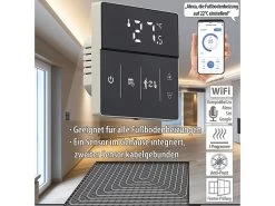 Revolt Heizungssteuerung:WLAN-Fußbodenheizung-Thermostat Mit App Und Sprachsteuerung, Schwarz