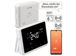 Revolt Raumthermostat Gastherme:Funk-Thermostat Mit WLAN Und App Für Gastherme Und Wasserboiler