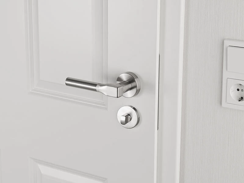 AGT Edelstahl-Türbeschlag:Edelstahl-Rosetten-Set Für Bad & WC, Drehknopf, Besetzt-Anzeige, Rund – Bild 3