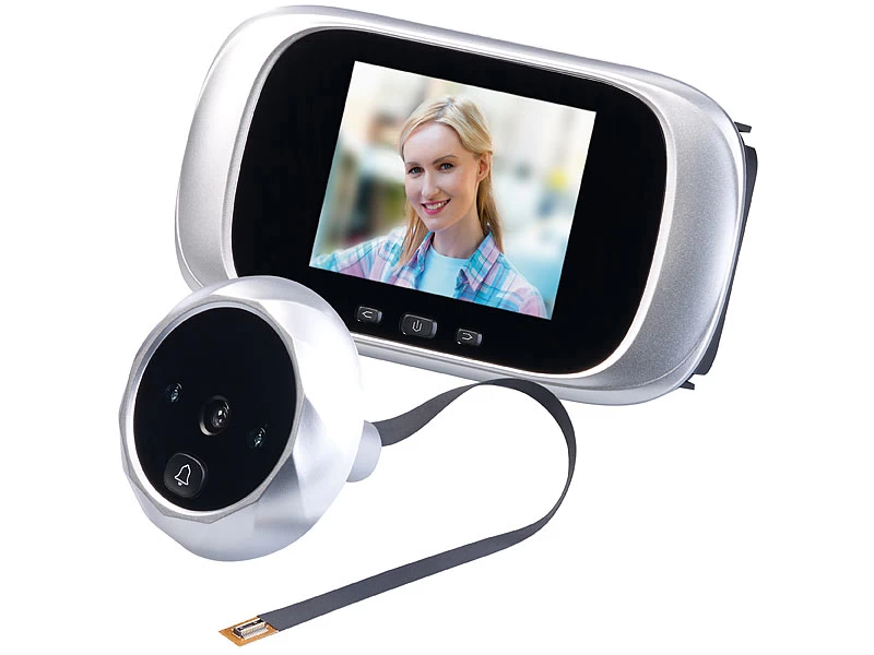 Somikon Türspion Ohne Bohren:Digitale Türspion-Kamera Mit 7,1-cm-Farbdisplay (2,8") Und Nachtsicht – Bild 2