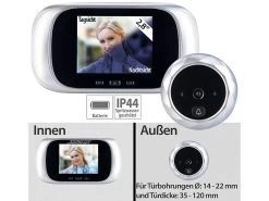 Somikon Türspion Ohne Bohren:Digitale Türspion-Kamera Mit 7,1-cm-Farbdisplay (2,8") Und Nachtsicht